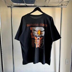 Daytona‎ Florida Beach Biker Week Harley Davidson Eagle Graphic Tee Shirt